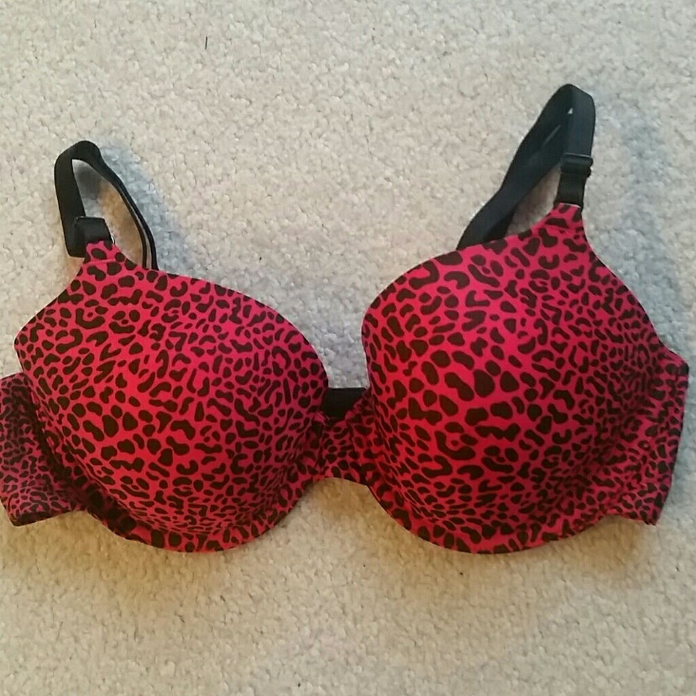 Victoria's Secret red leopard bra 36C new